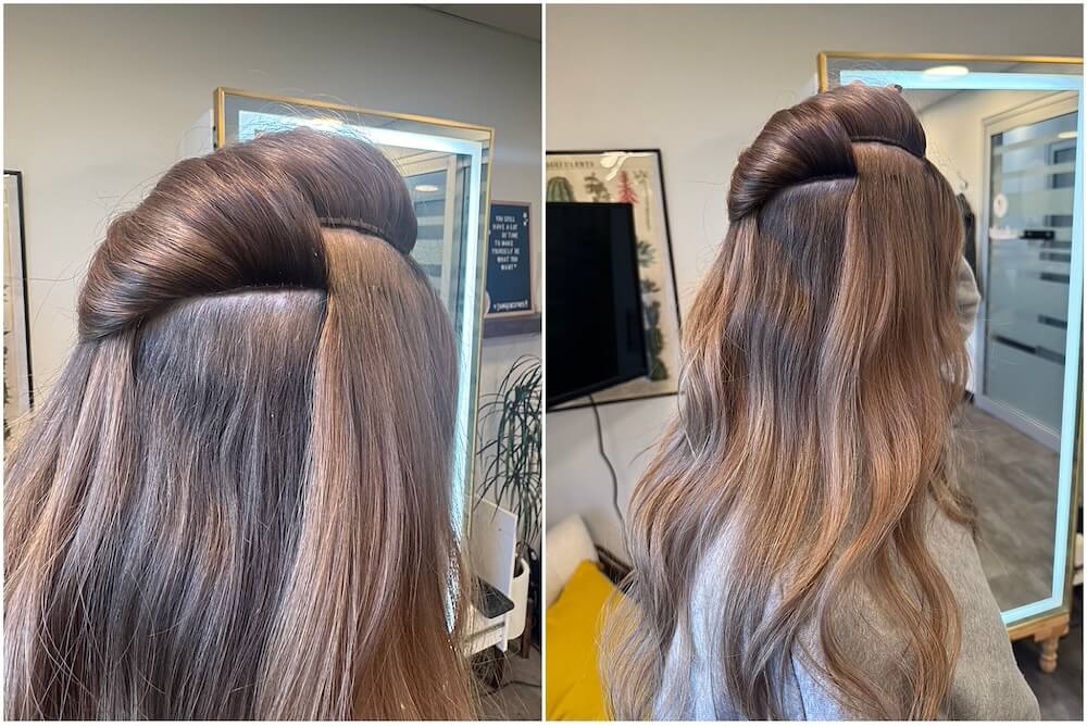 IBE hair extensions in Seattle installed by stylist Carrie Albertus